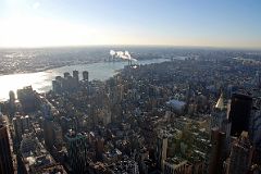 New York City Empire State Building 17 Southeast View, East River, Brooklyn Bridge